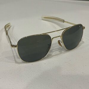 American Optical AO Original Pilot 57-20 140mm Gold/Grey Aviator